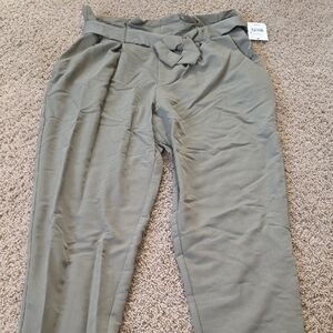 Women's Stylish Gray Tie-Waist Trousers